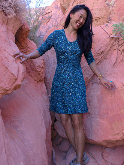 Dream 3/4 Sleeve Dress - Sea Glass