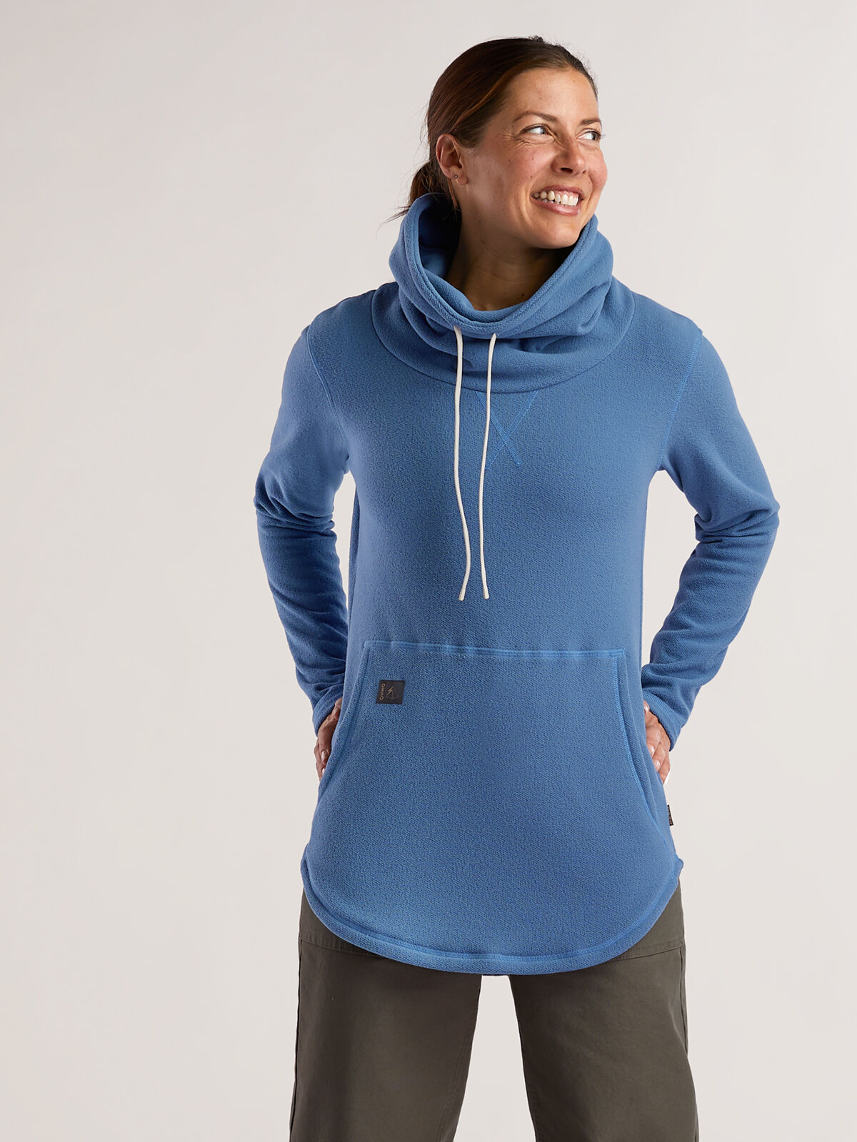 funnel neck fleece pullover