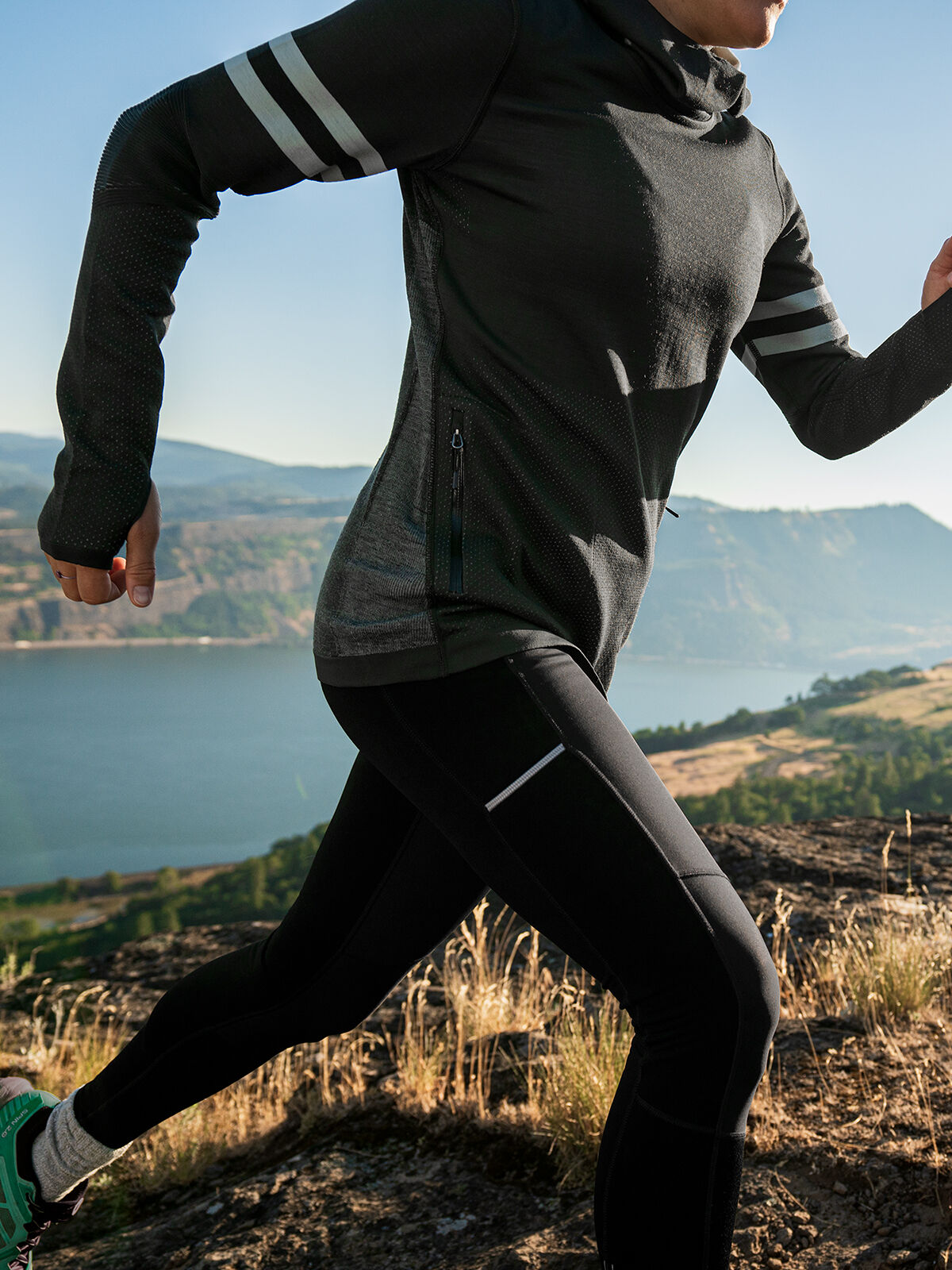 Windproof cheap running tights