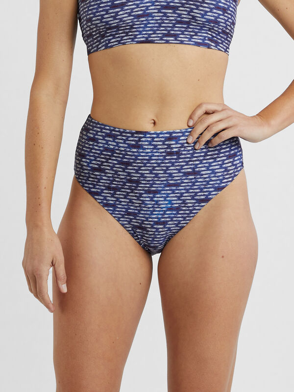 Streamline High Waisted Bikini Bottom - Shibori Mini, , original