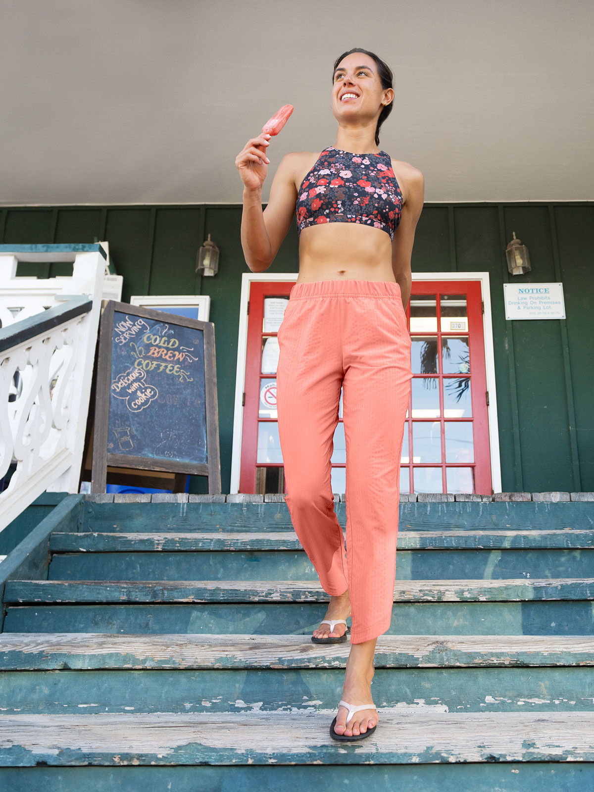 パンツ DRAWSTRING HEM RASH GUARD PANTS PINK 0 DRAWSTRING HEM RASH GUARD PANTS PINK 0 Slaycation Quick Drying