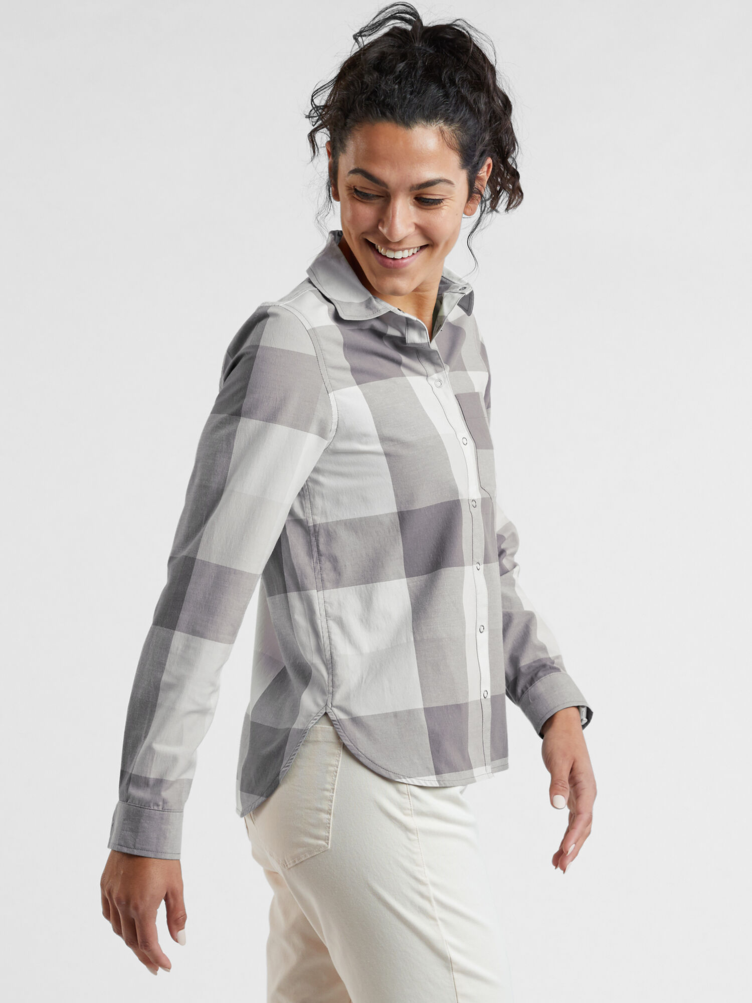 Blaze Snap Button Down Top, , model