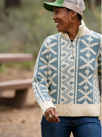 Woolma 1/4 Zip Sweater, , model