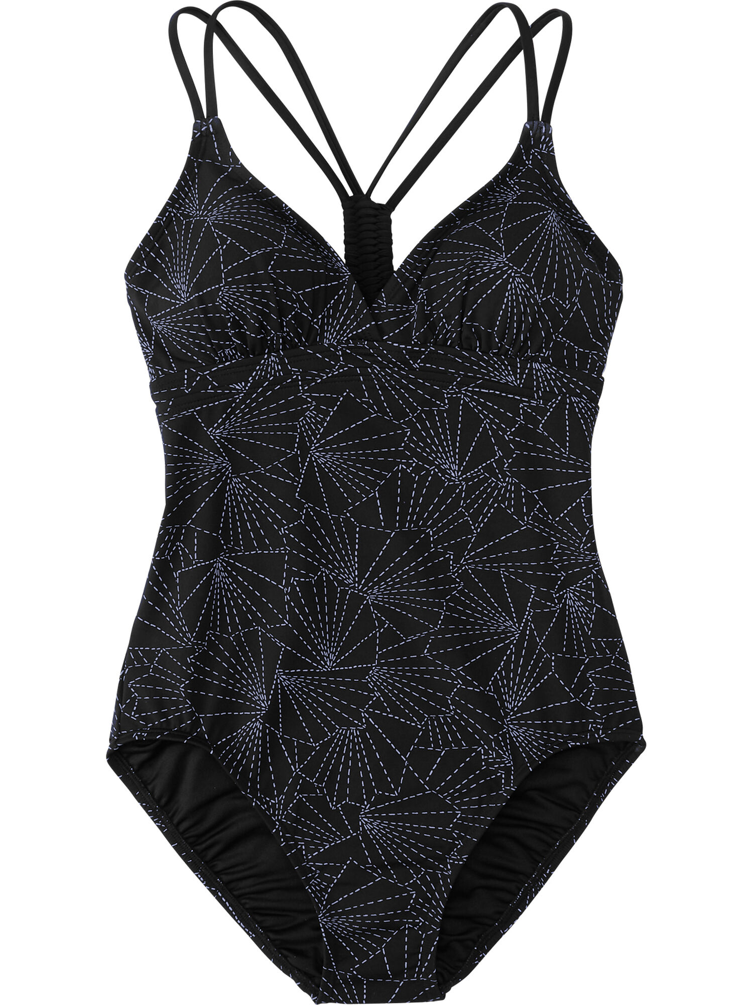 Halter One Piece Swimsuit: Impossible Sashiko | Title Nine