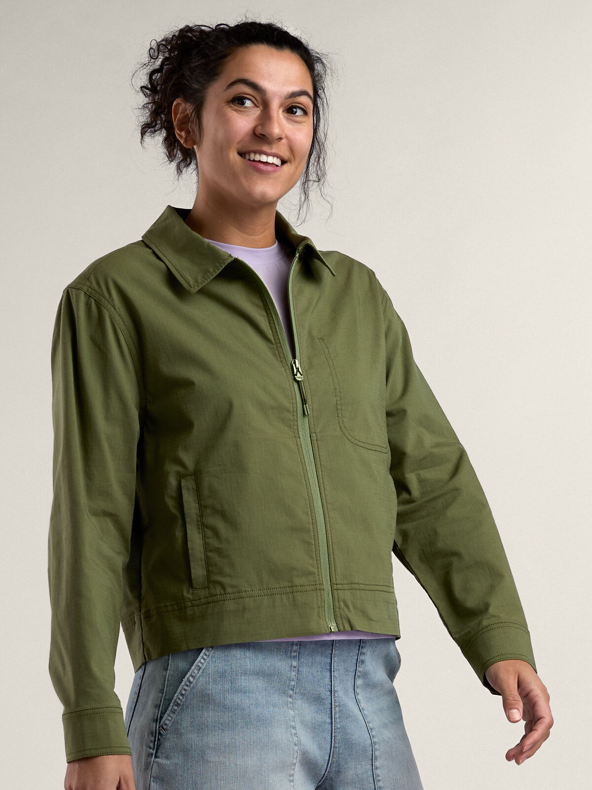 Women's Stretch Workwear Full Zip Jacket Scout | Title Nine