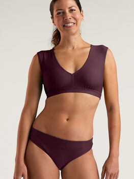 Back Coverage Bikini Top: Whitecap - Solid