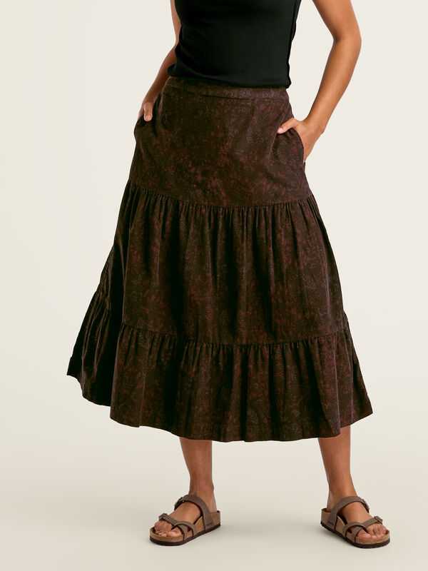 Toad&Co Cattail Cord Midi Skirt Organic Cotton