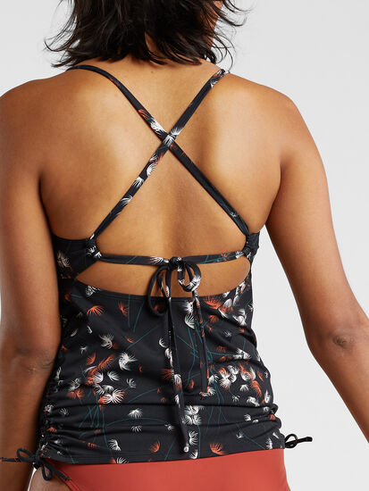 Capitola Underwire Tankini Top - Feather Floral, , model