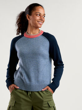 Women's Mendocino Crew Neck Sweater Colorblock