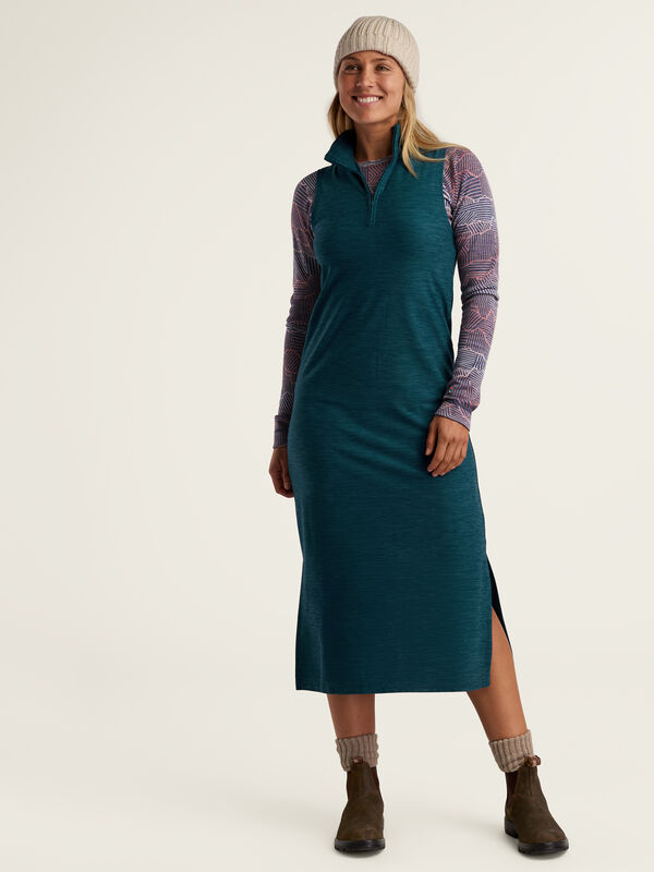 Women's Tica Midi Dress with 1/4 Zip