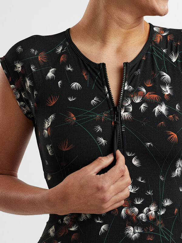 Barrel One Piece Swimsuit - Feather Floral, , original