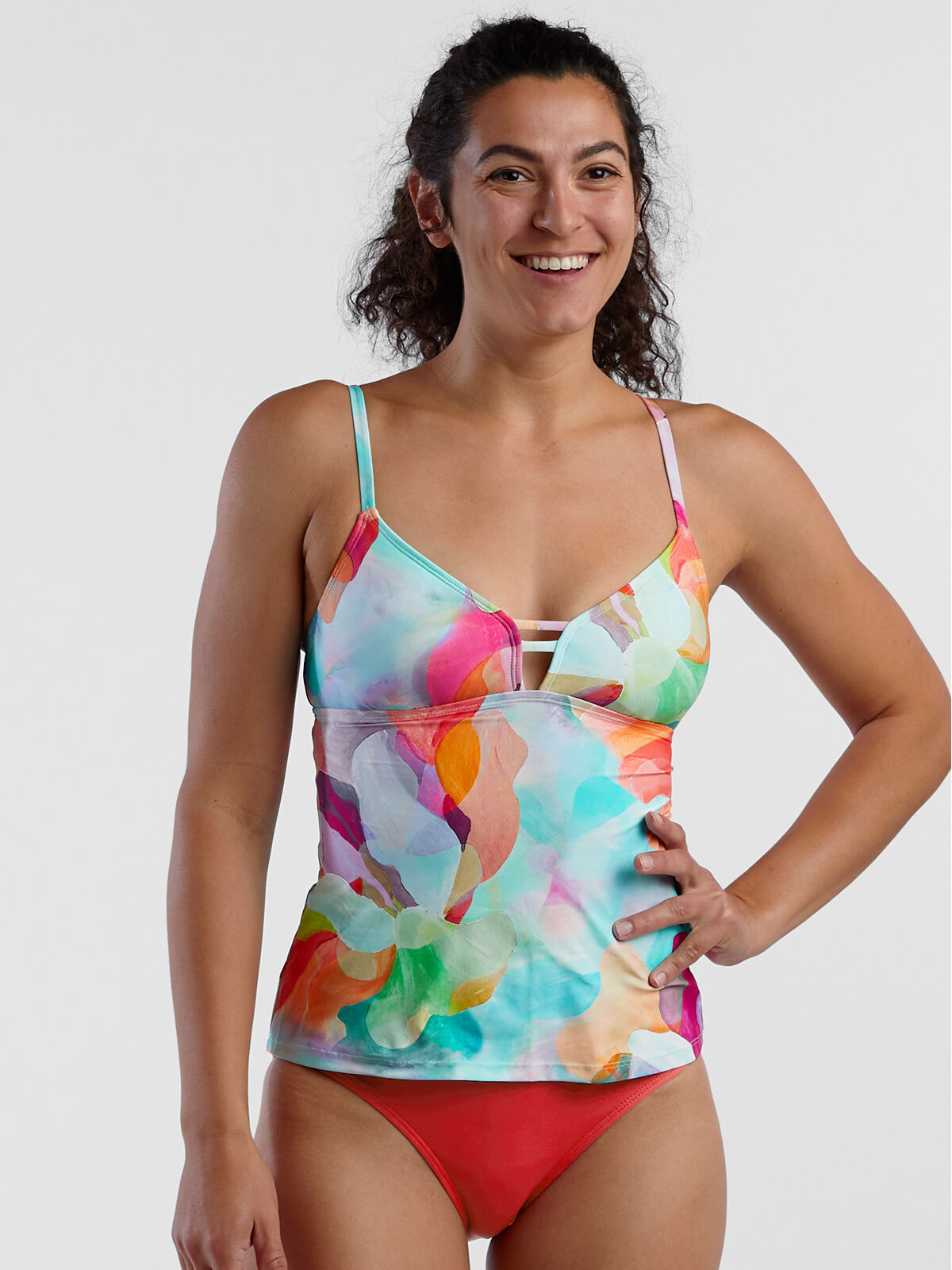 Sporty Tankini Top: Zehra - Plumeria | Title Nine