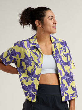 Women's Short Sleeve Button Down: Lil Party Shirt