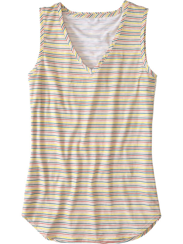 Henerala V Neck Tank Top - Little Stripe, , original