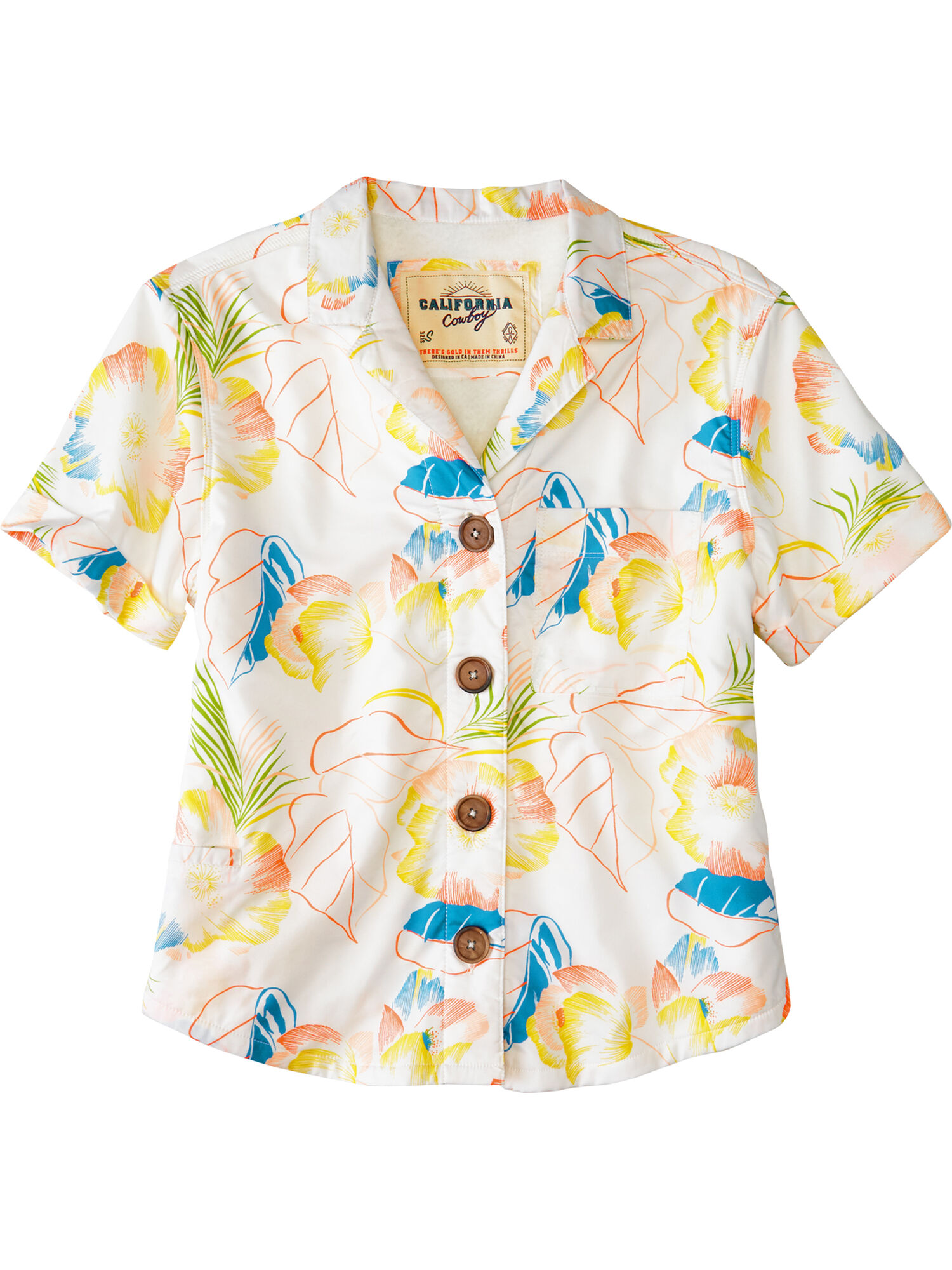 Whoa-loha Button Down Top - Riviera Flora, , original