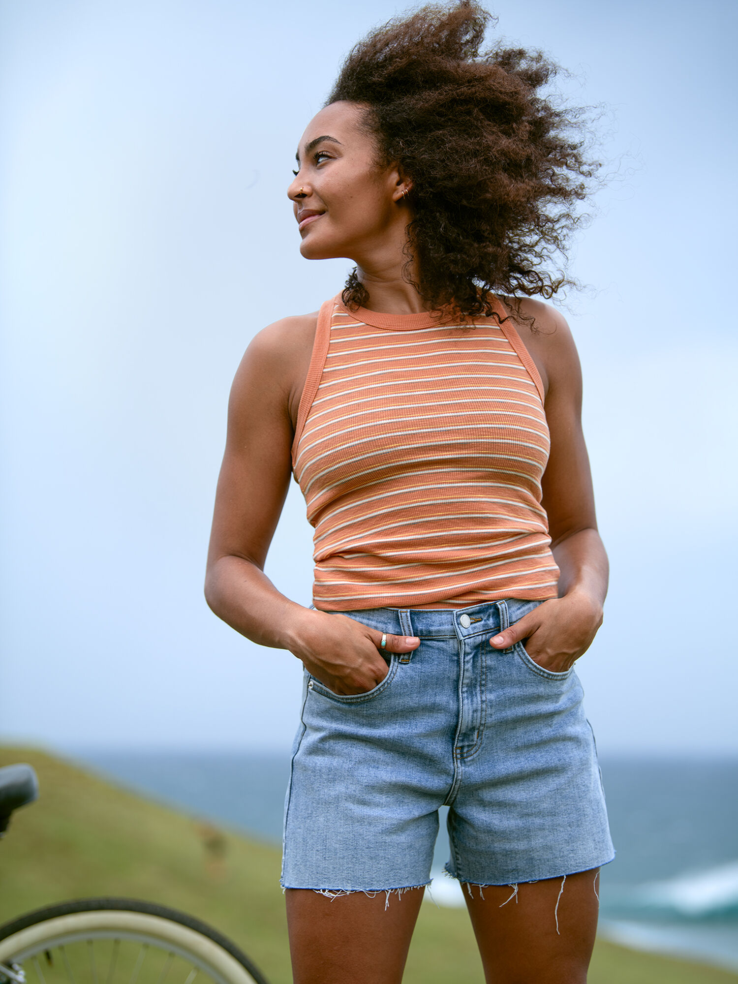 Performance Girlfriend Jean Shorts, , model