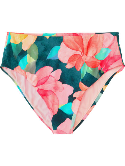 Streamline High Waisted Bikini Bottom - Aquarelle: Image 1
