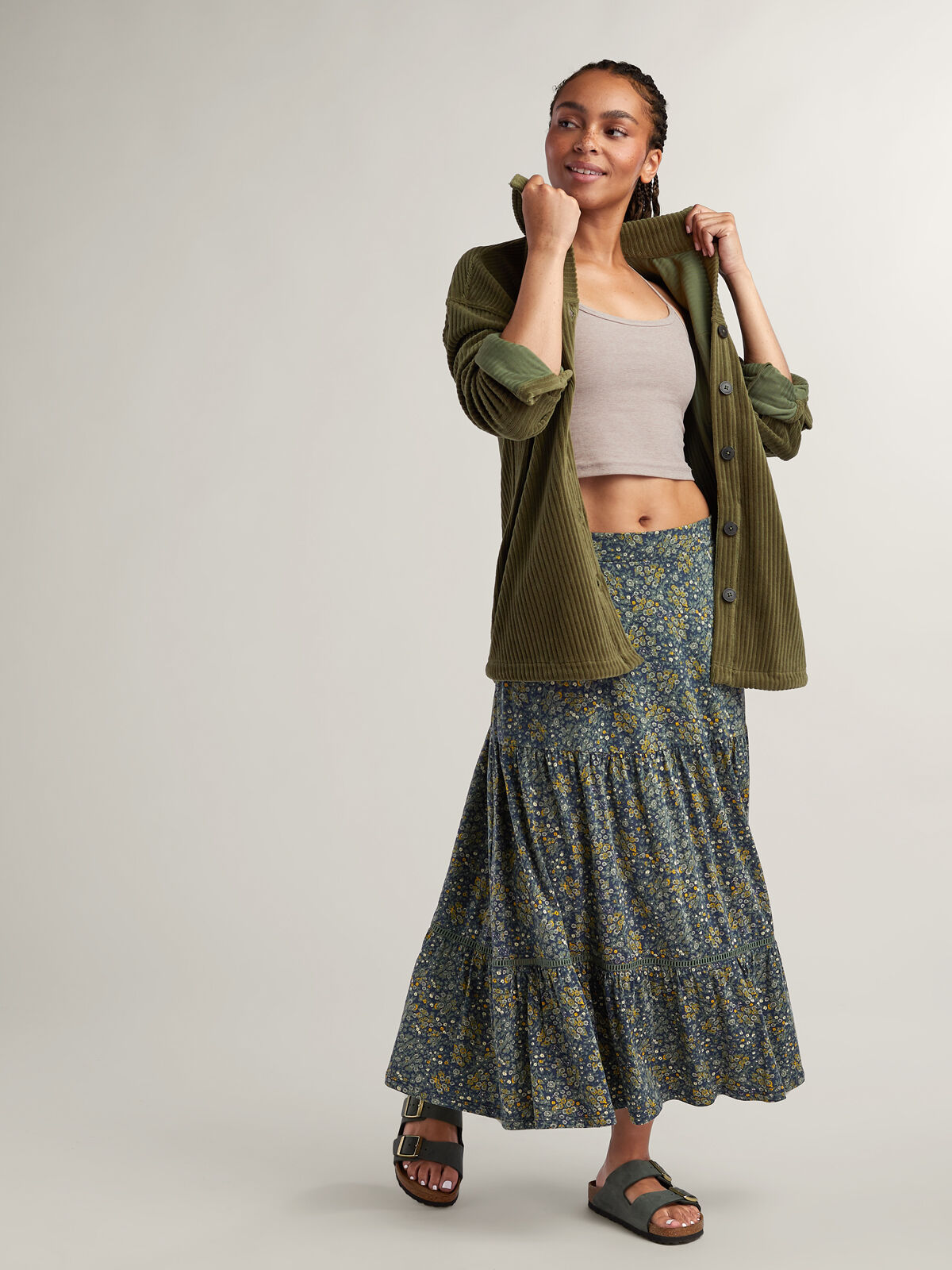 Toad&Co Women's Marigold Tiered Midi Skirt: Samba | Title Nine