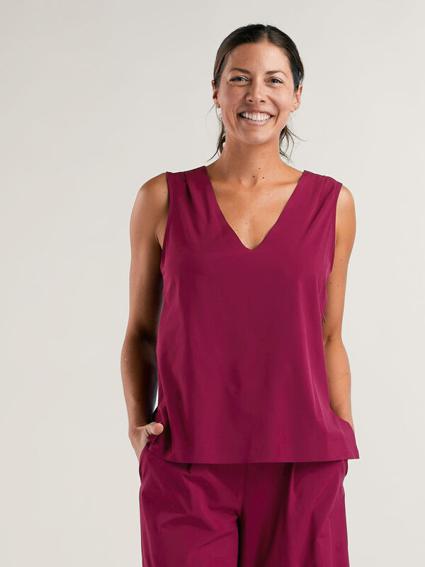 Women's Tank Top Round Trip Solid Outlet