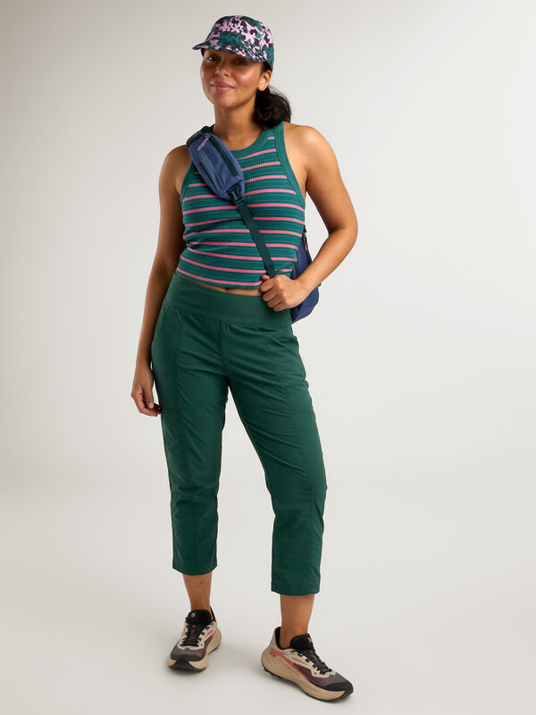 Prana Hiking Capris: Evergreen