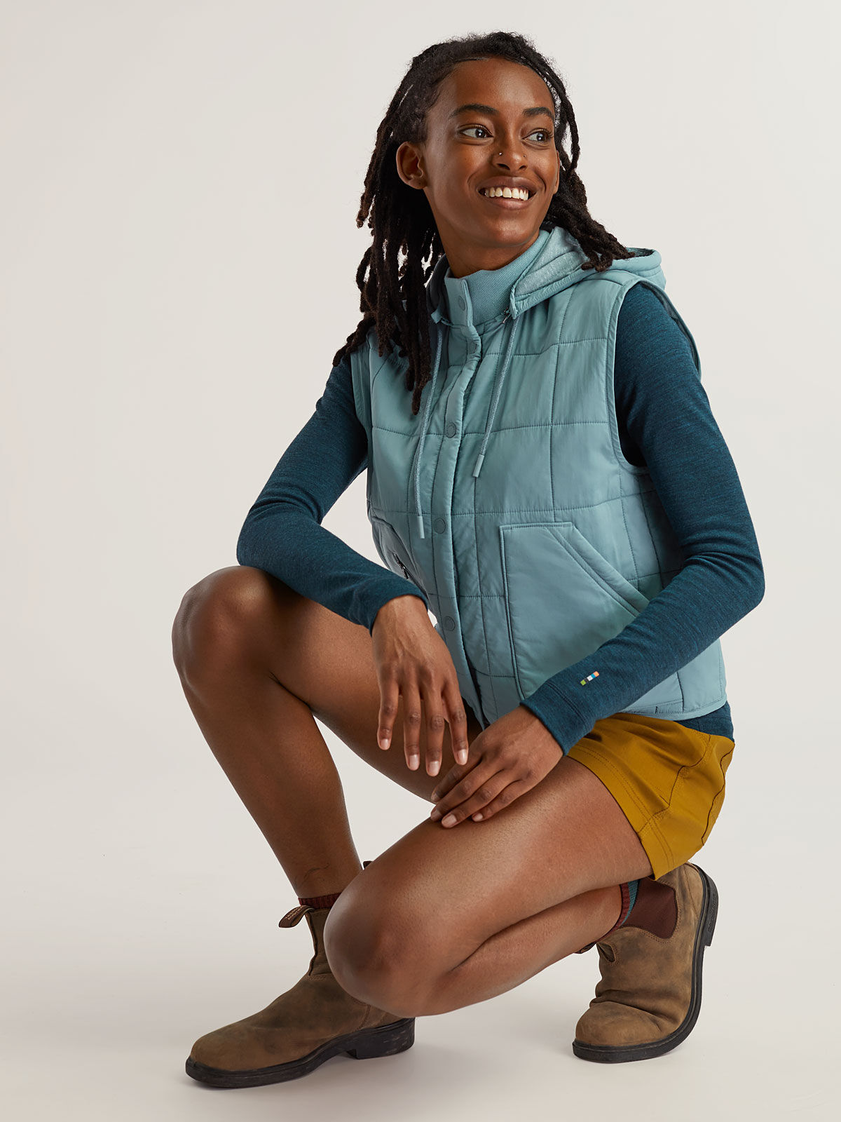 OBSIDIAN オブシディアン LIMONTA QUILTING VEST Nylon Cire Women's Vest with Stretch Panels | Turtleson – turtleson
