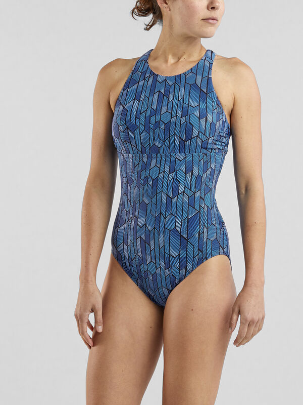 Selkie High Neck One Piece Swimsuit - Socorro, , model