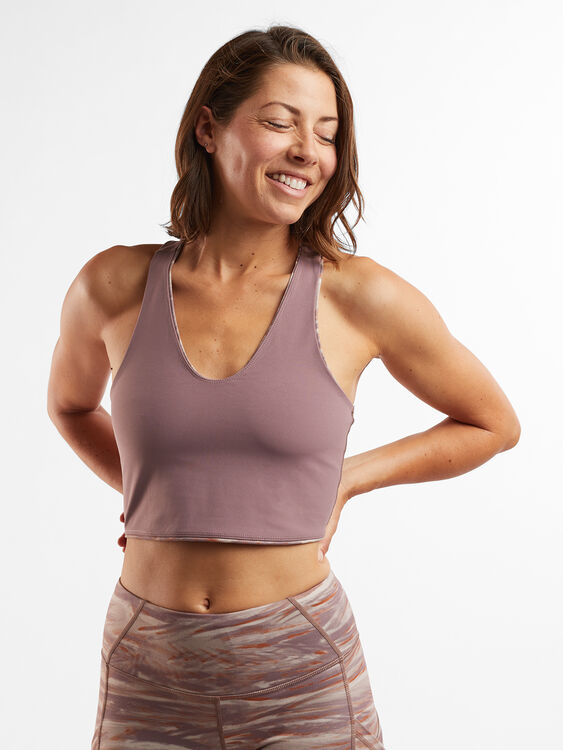 Prana Crop Top with Bra: Forward Motion