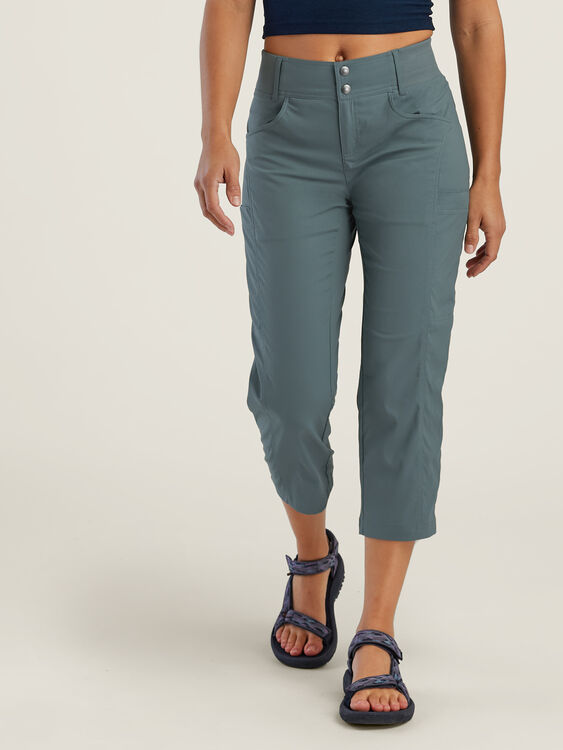 linen utility capri with tie waist