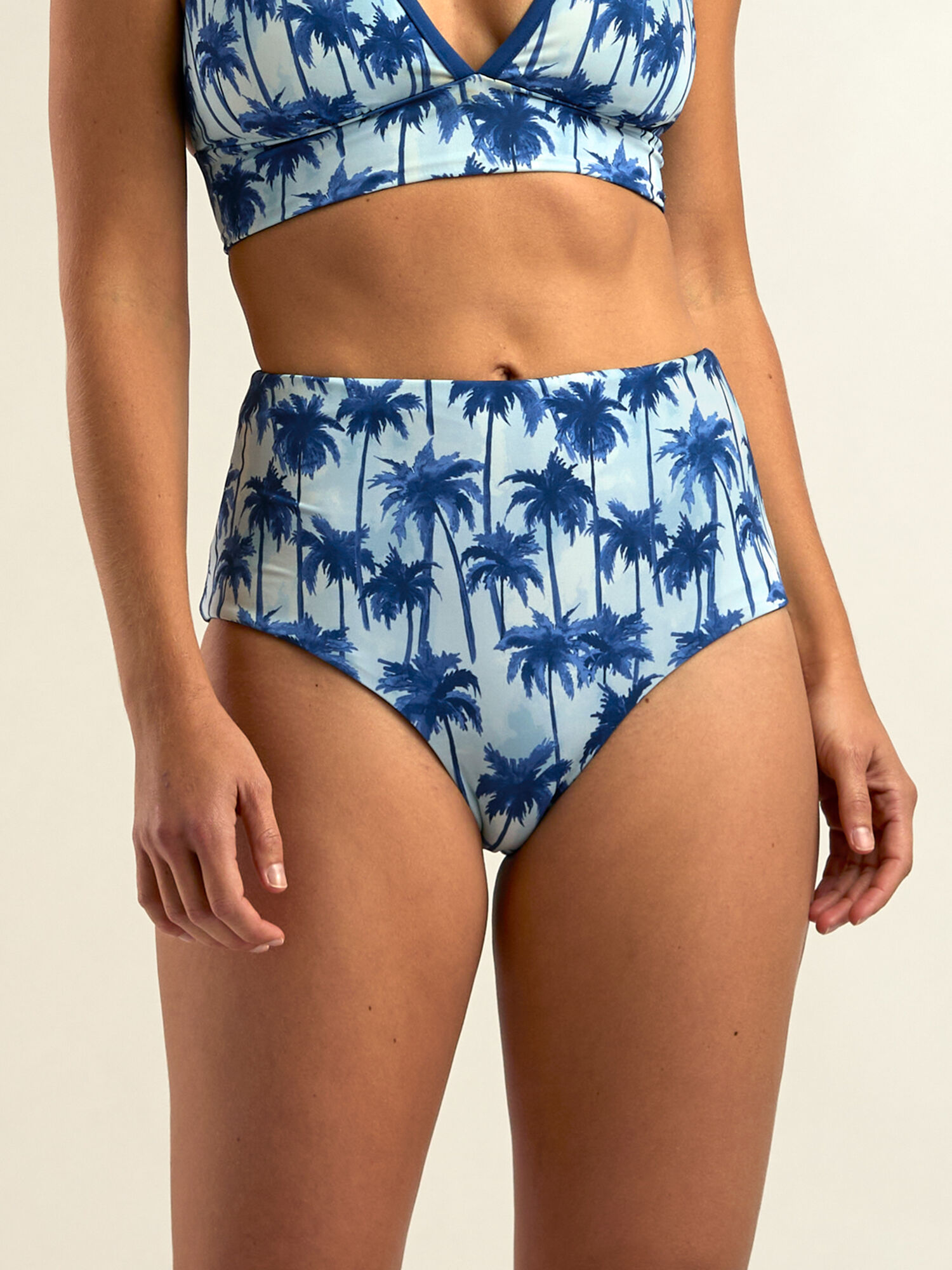 Erin Reversible High Rise Bikini Bottom - Palms, , original