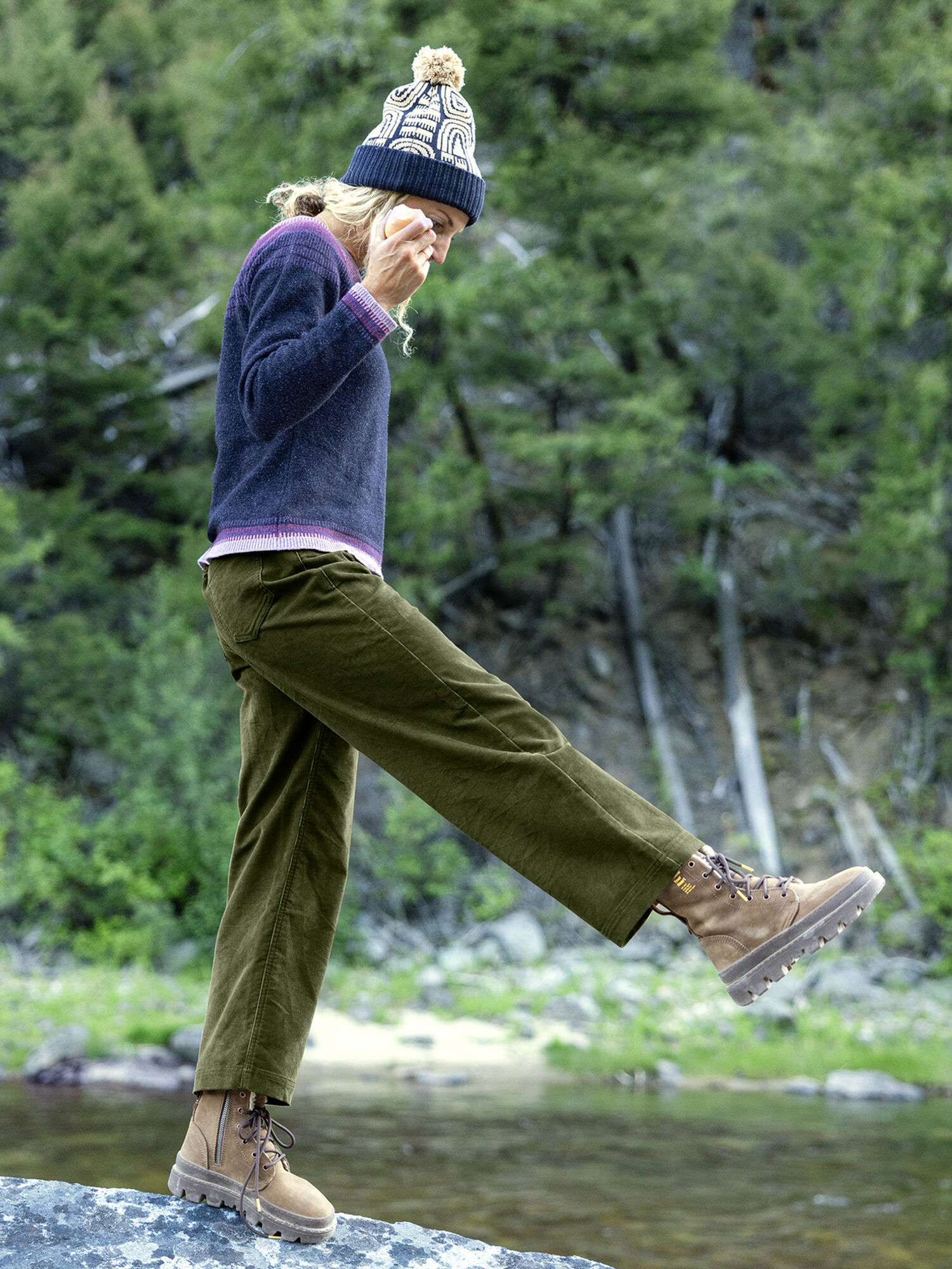 Miraculous Wide Leg Cropped Corduroy Pants, , model