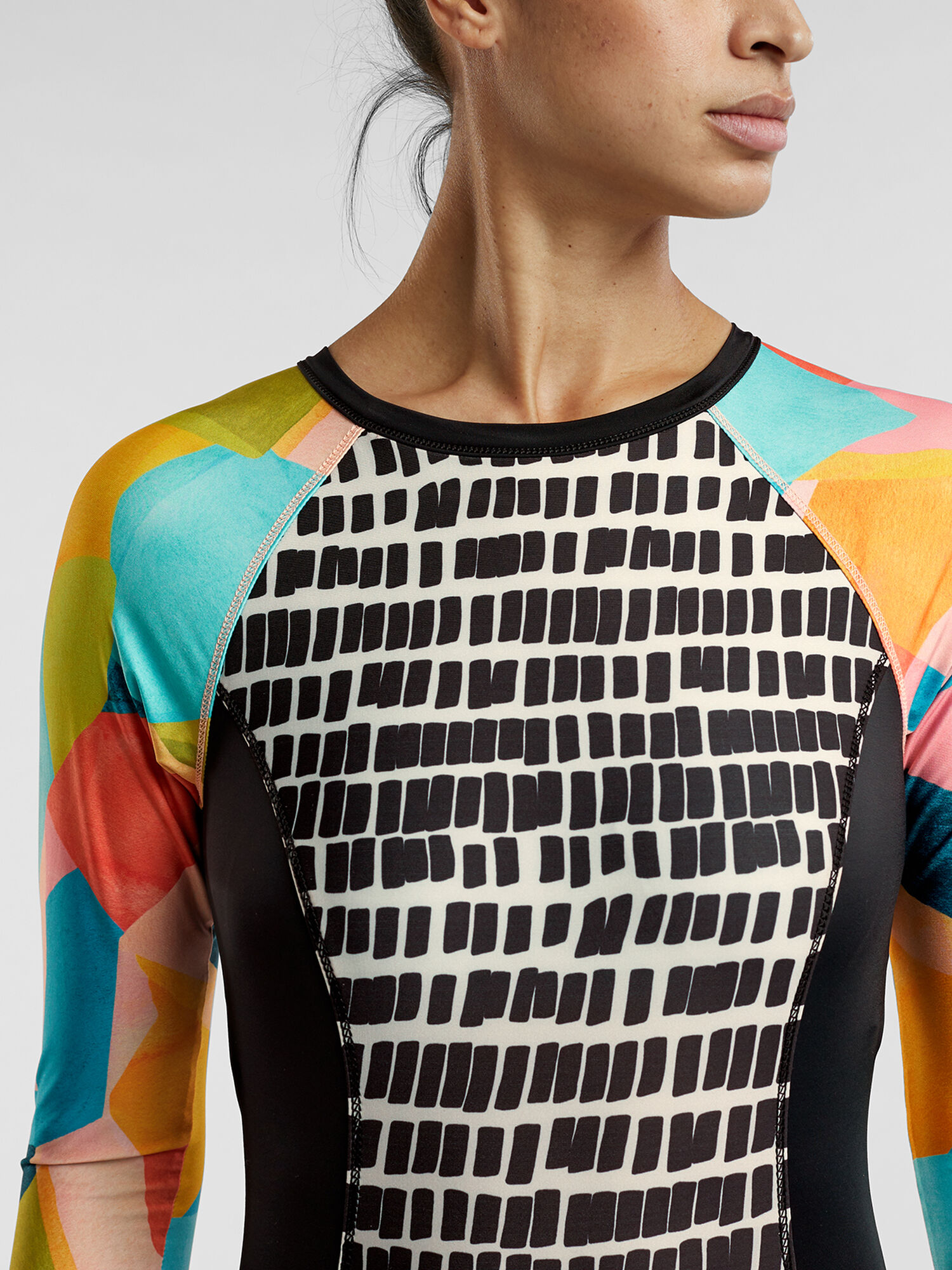 Zenith Long Sleeve One Piece Swimsuit - Buon Fresco, , original