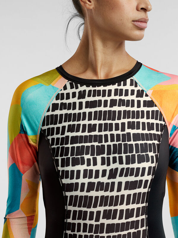 Zenith Long Sleeve One Piece Swimsuit - Buon Fresco, , original