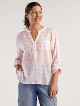 Moorea Gauze Long Sleeve Top