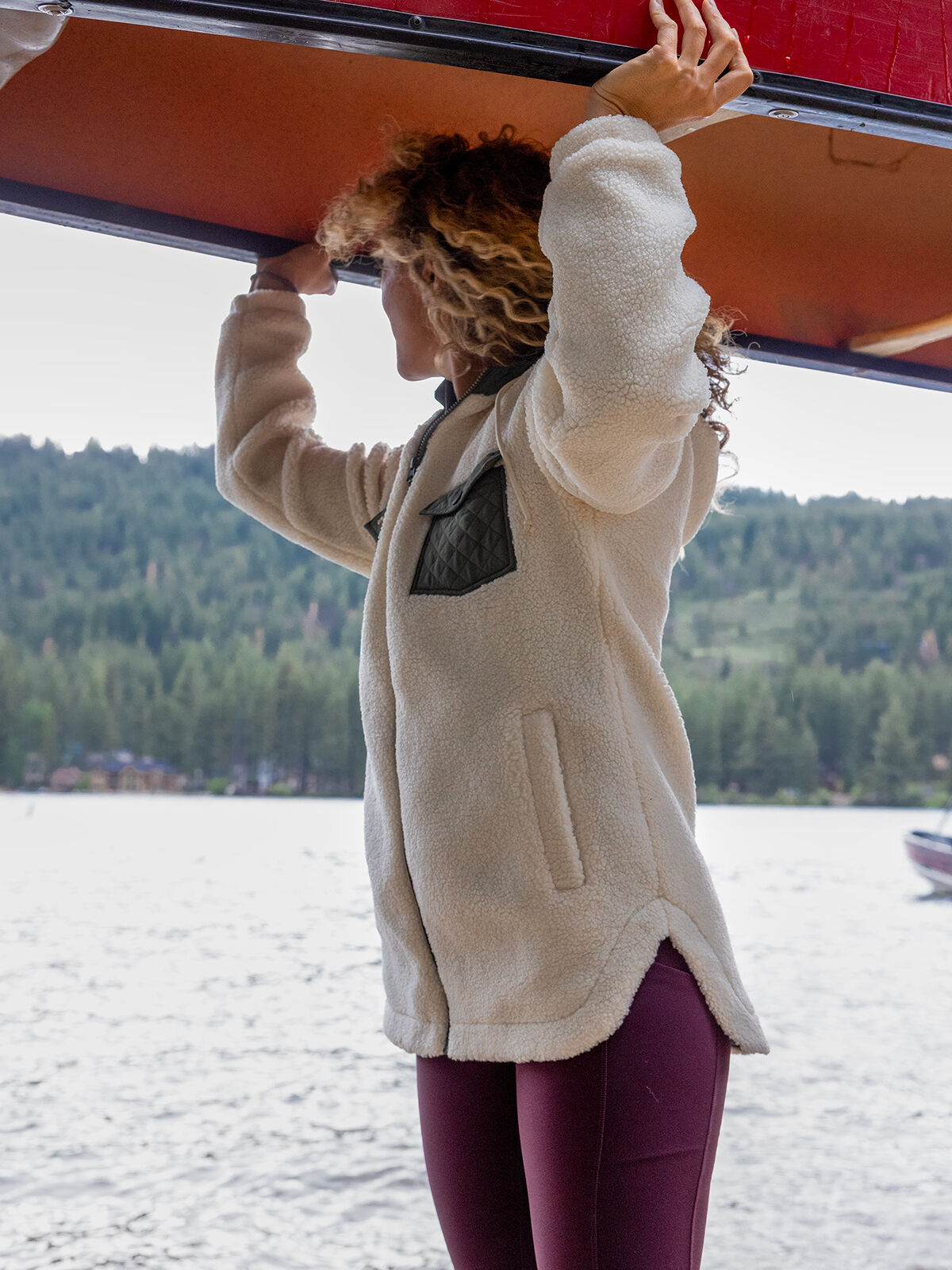 Fleece tunic jacket on sale