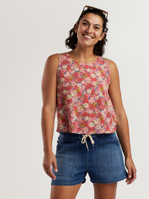 Women's Sunkissed Button Back Tank Top: Crusher