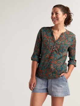 Moorea Gauze Long Sleeve Top