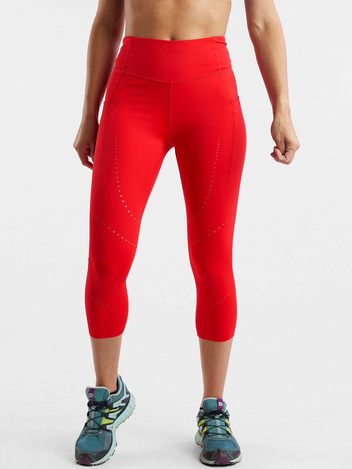 Red Running Capris