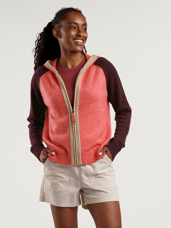Mendocino Full Zip Merino Wool Sweater Hoodie