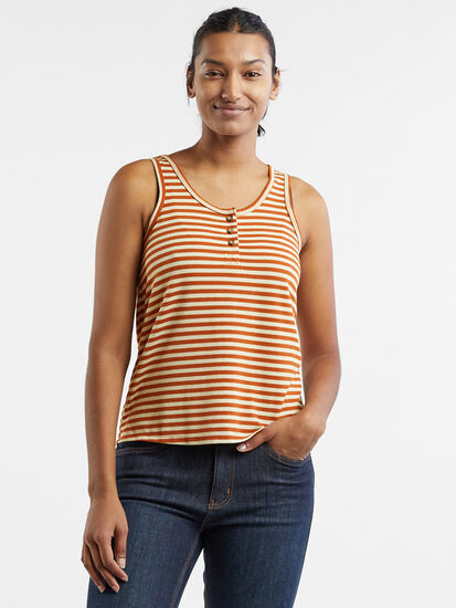 Toad and Co Henley Tank Top Womens Terra Striped