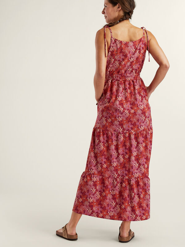 Crusher Tiered Midi Dress, , original