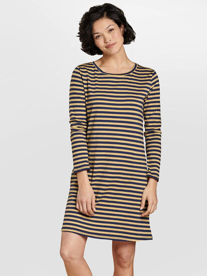 Road Tripper Long Sleeve Dress - Stripe, , model