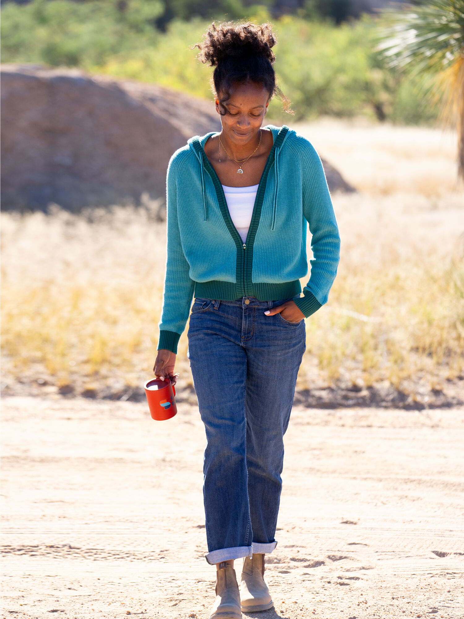 Big Sur Full Zip Sweater, , model