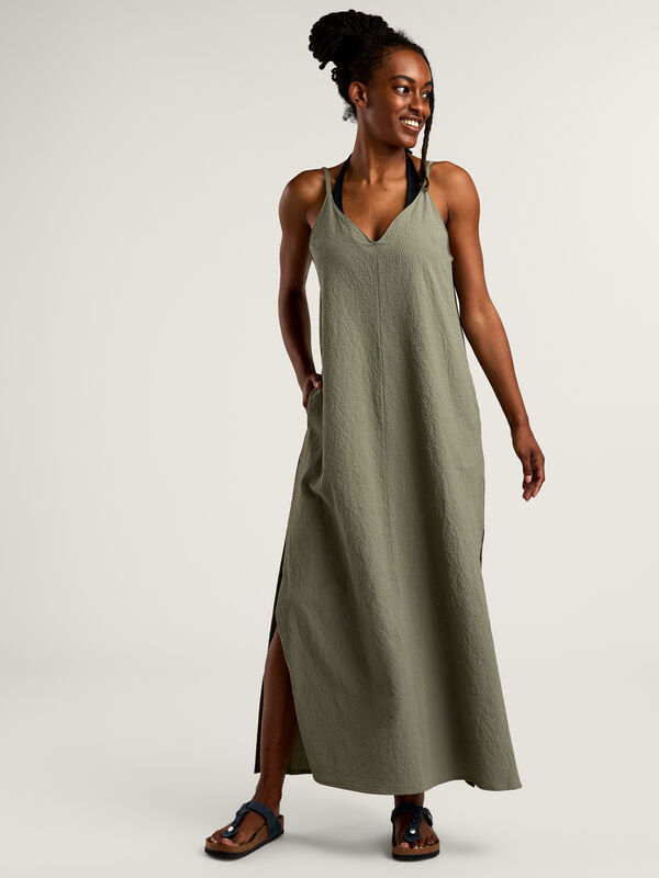 Coastal Sol Maxi Dress &ndash; Quick-Dry Swim Coverup Dress