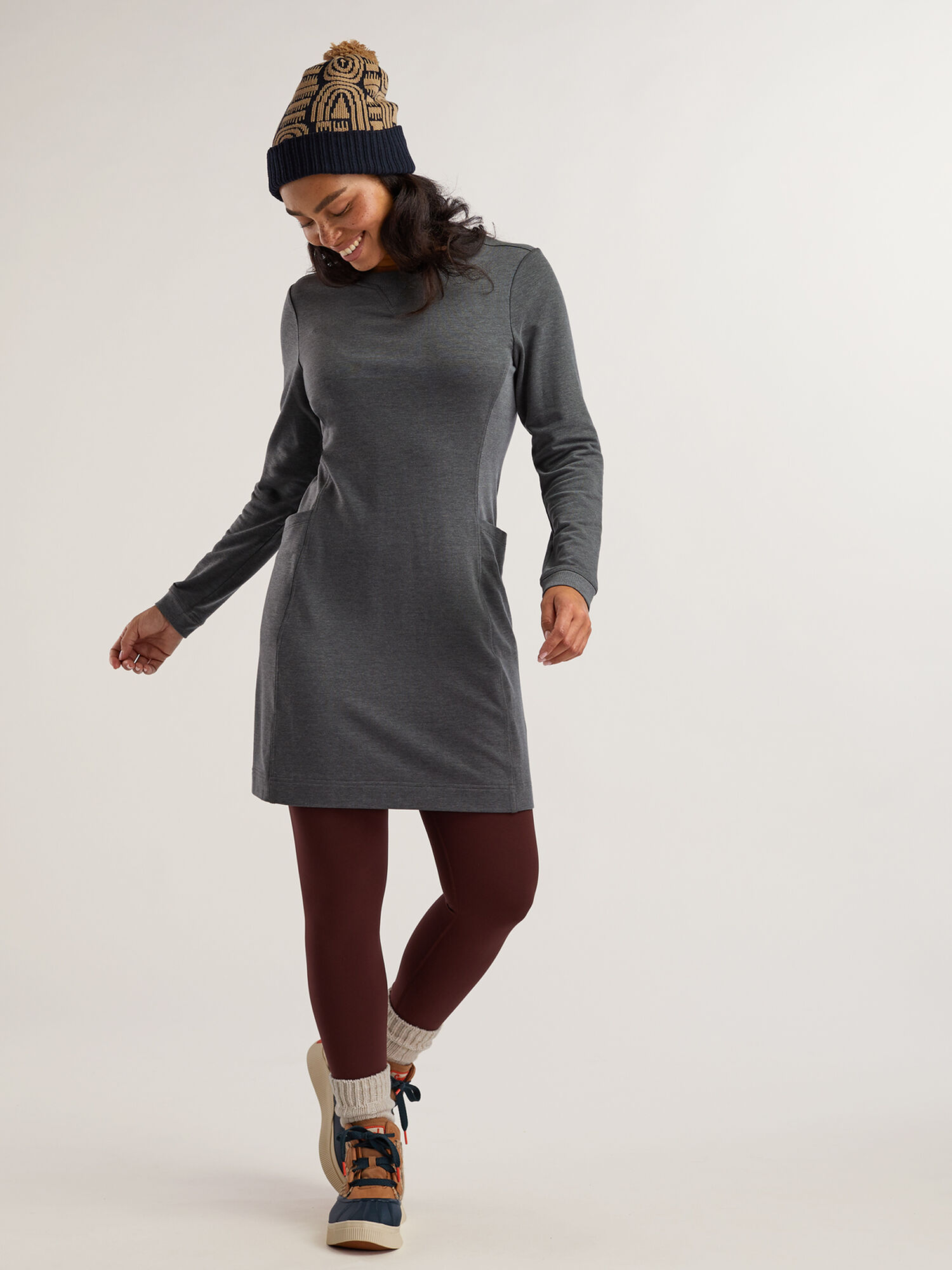 Tessa Patch Pocket Terry Dress main image 0