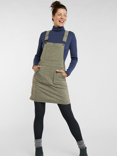 Scout Overall Jumper Dress: Model Image