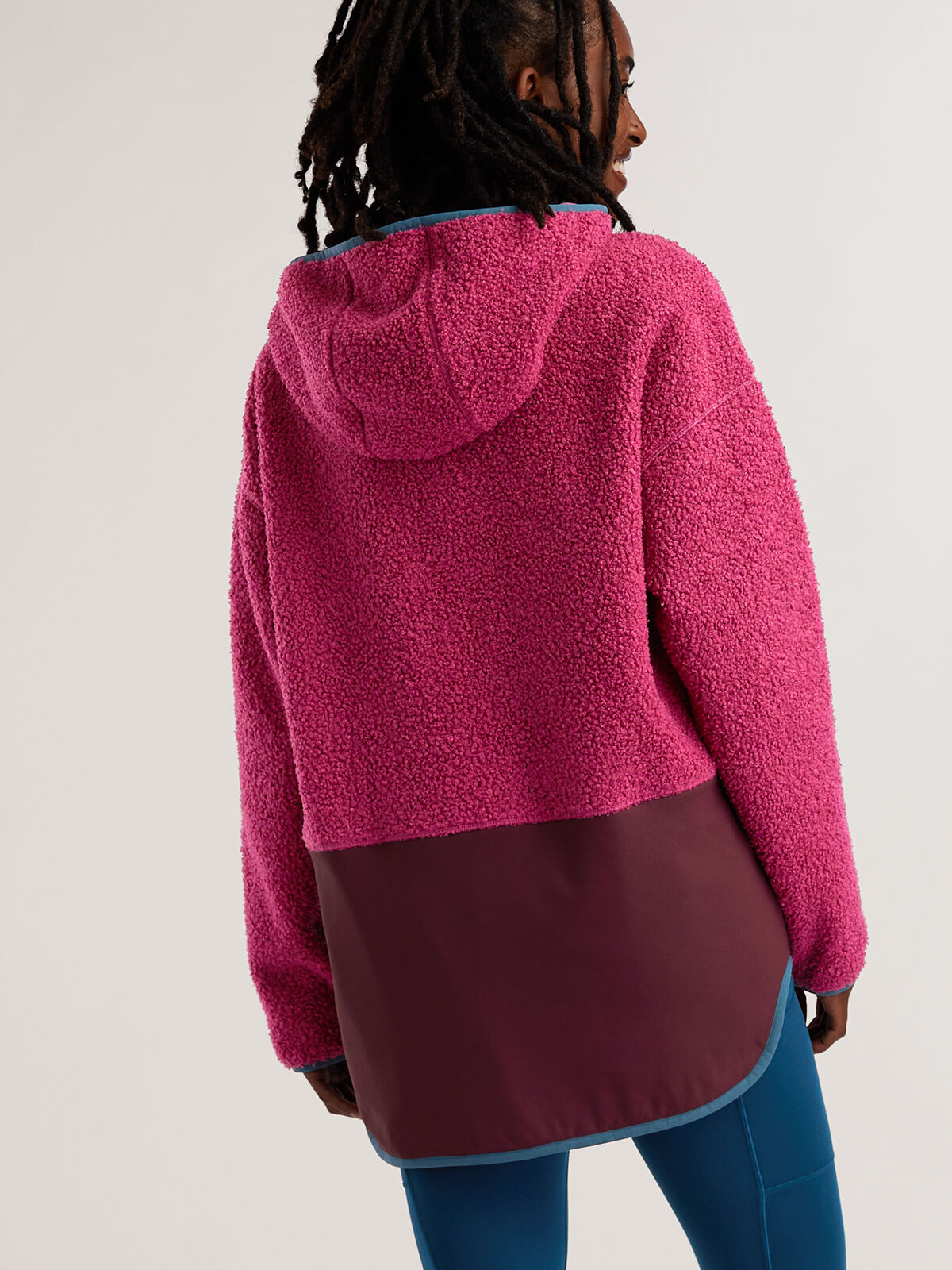 Sawtooth Hooded Tunic Length Fleece Pullover | Title Nine