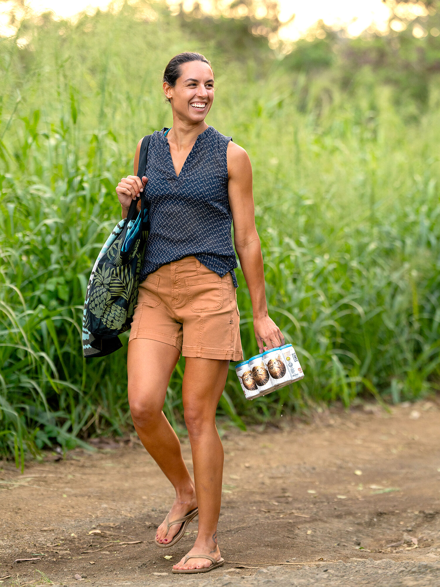 Moorea Gauze Sleeveless Top, , model