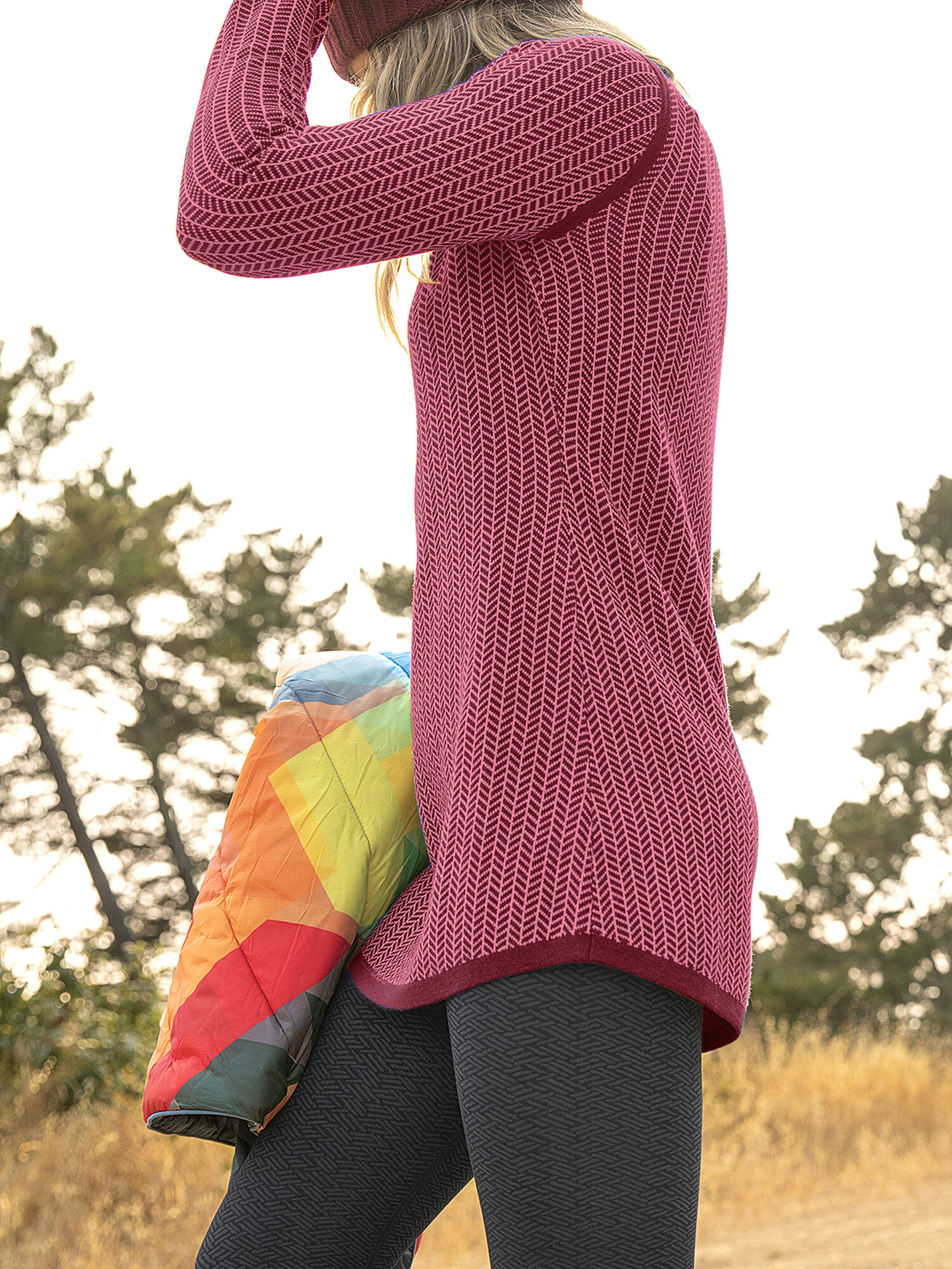 Barra Tunic Sweater - Herringbone, , model