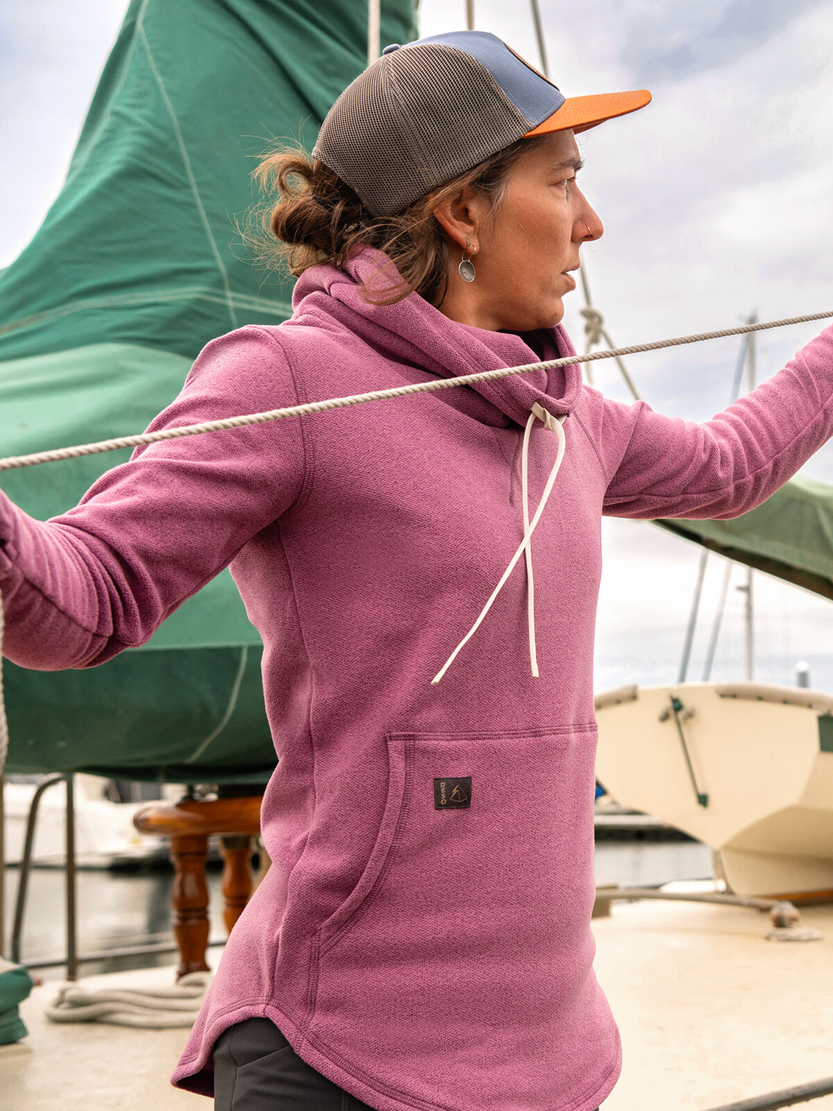 Warmest fleece hoodie top