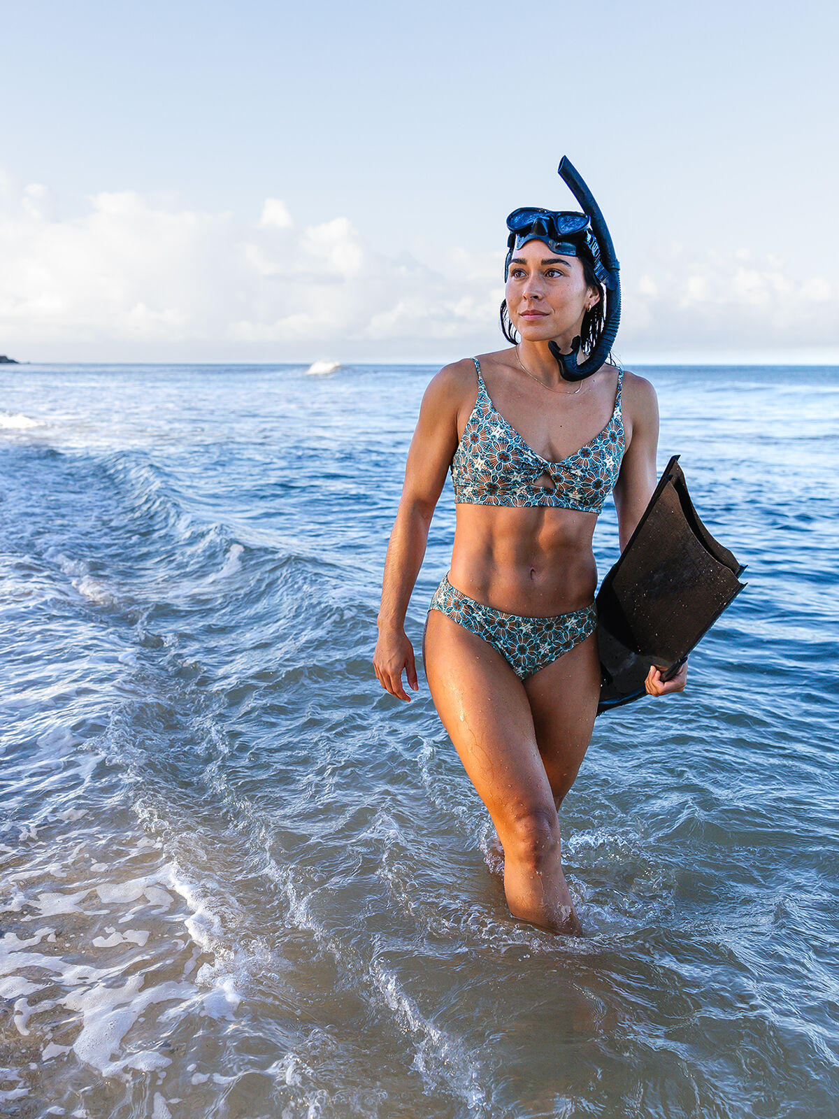Carve Low Rise Reversible Bikini Bottom: Tidal - Cerali | Title Nine
